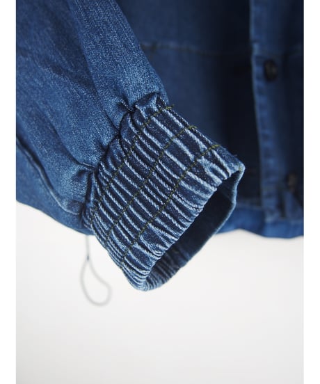 「STRETCH WASH DENIM」ラグランギャザージャケット