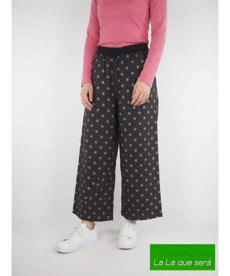 「STRETCH DOT DENIM」セミワイドパンツ