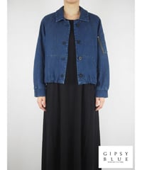 「STRETCH WASH DENIM」ラグランギャザージャケット