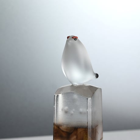 ガラス駒「ライチョウ」/輪島明子