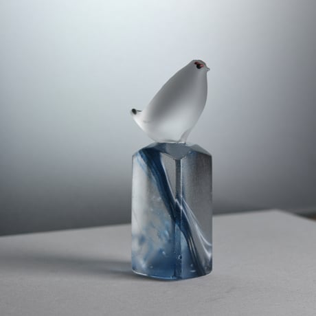 ガラス駒「ライチョウ」/輪島明子