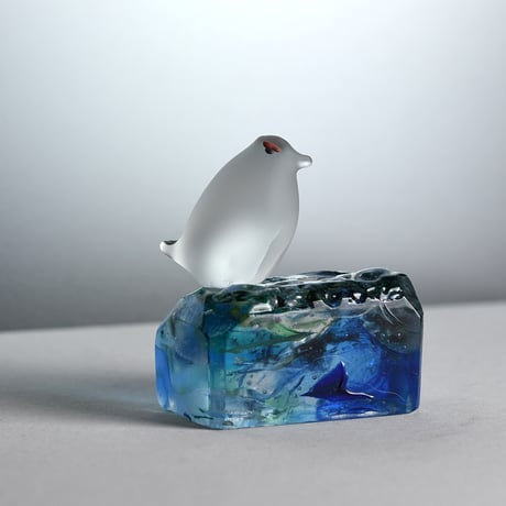 ガラス駒「ライチョウ」/輪島明子