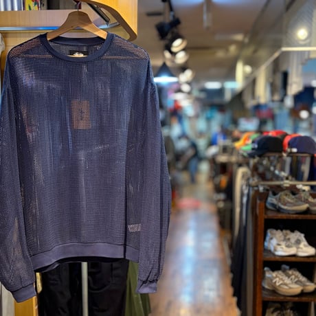 NEW "STUSSY"  Cotton Mesh LS Crew  SIZE：L