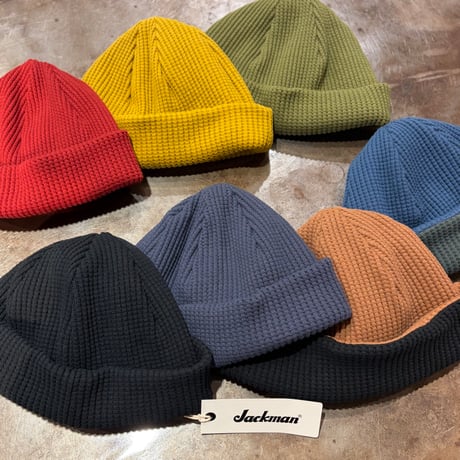 NEW "Jackman"  Waffle Knit Cap  SIZE：Free