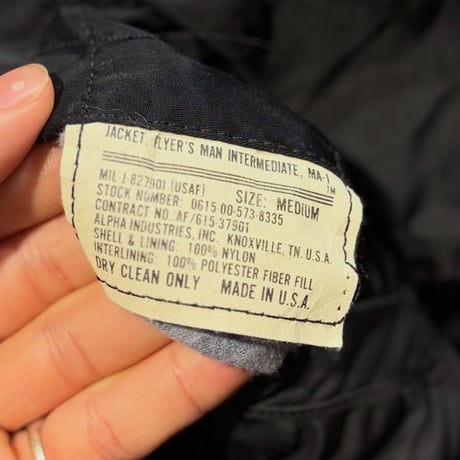 1980's "Alpha"  MA-1 Flight Jacket  SIZE：M