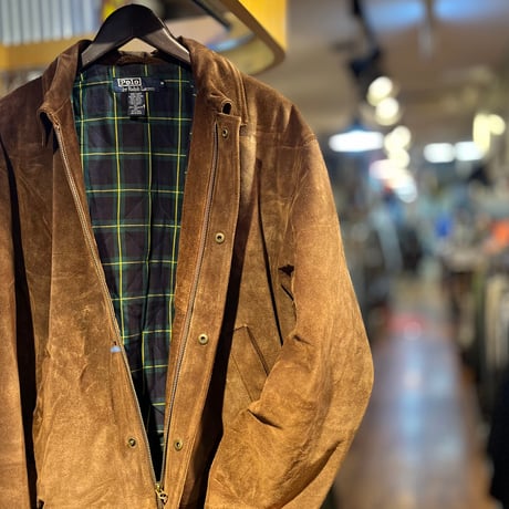 1980's~ "Polo Ralph Lauren" SUEDE LEATHER JACKET SIZE : M