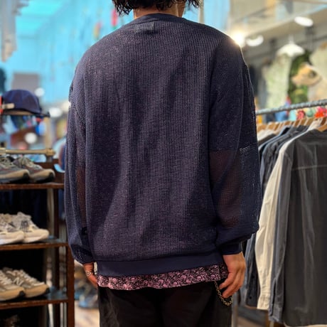 NEW "STUSSY"  Cotton Mesh LS Crew  SIZE：L