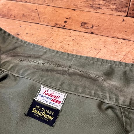 1960's "Carhartt×HEADLIGHT×FINCK" COTTON SATIN WORK JACKET SIZE : M