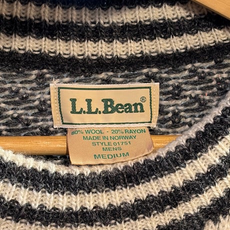 1980's "L.L.Bean"  Birds Eye Sweater  SIZE：M