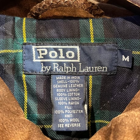 1980's~ "Polo Ralph Lauren" SUEDE LEATHER JACKET SIZE : M