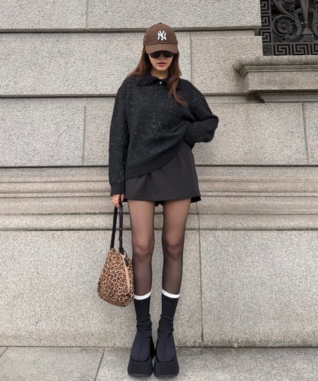 Spangle Collar Knit