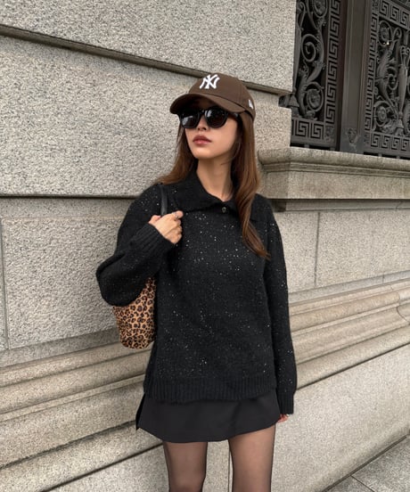 Spangle Collar Knit