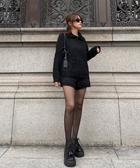 Spangle Collar Knit