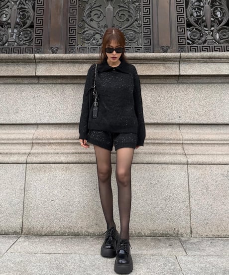 Spangle Collar Knit