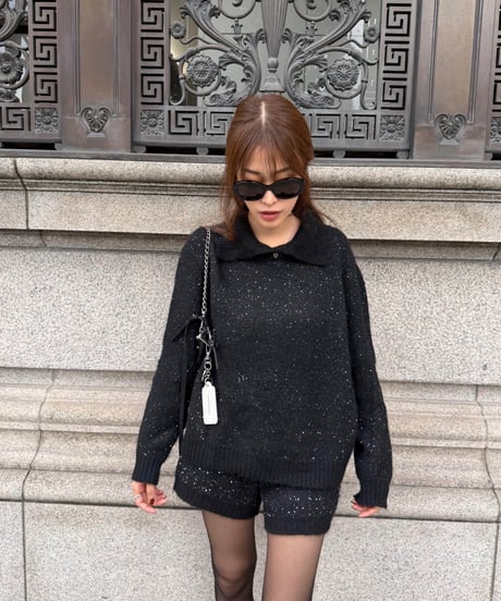 Spangle Collar Knit