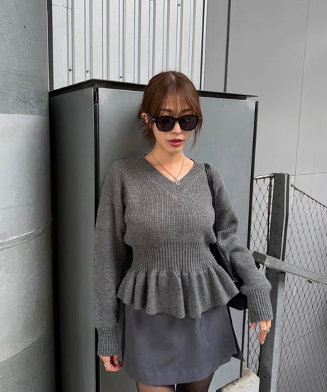 Peplum Knit トップス
