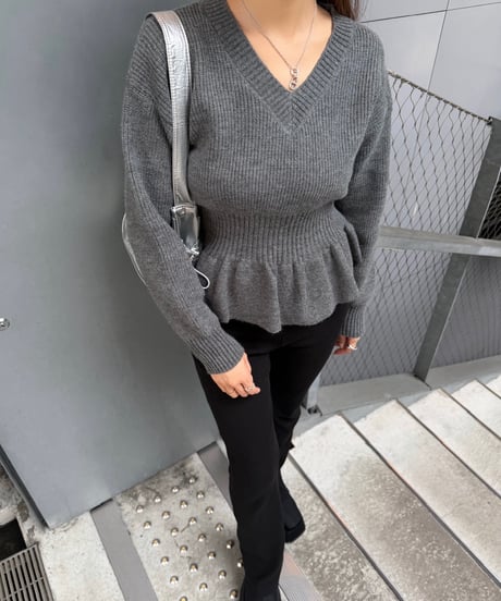 Peplum Knit トップス