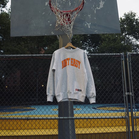 TEAM AIN'T EASY NYC CREWNECK SWEATSHIRT / Ash
