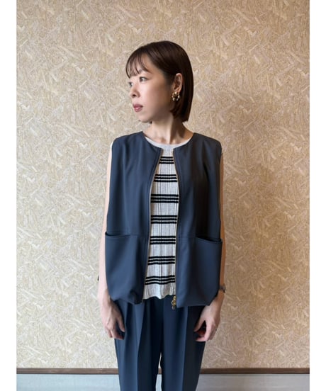 MICHNESS ★ drape twill balloon gilet