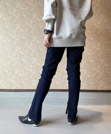 MARGAUX VINTAGE ★ waste logo denim  slim pants
