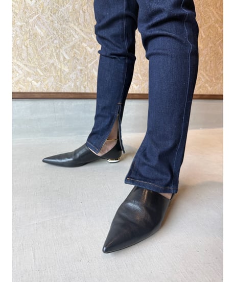 MARGAUX VINTAGE ★ waste logo denim  slim pants