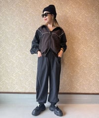 FOSI. ★ graph check nylon pants