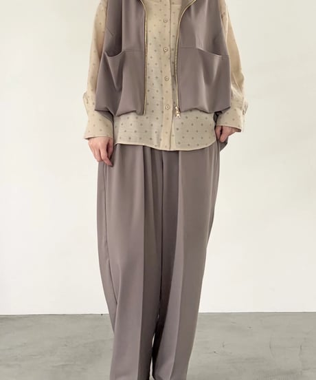 MICHNESS ★ drape twill center press pants
