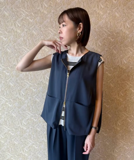 MICHNESS ★ drape twill balloon gilet