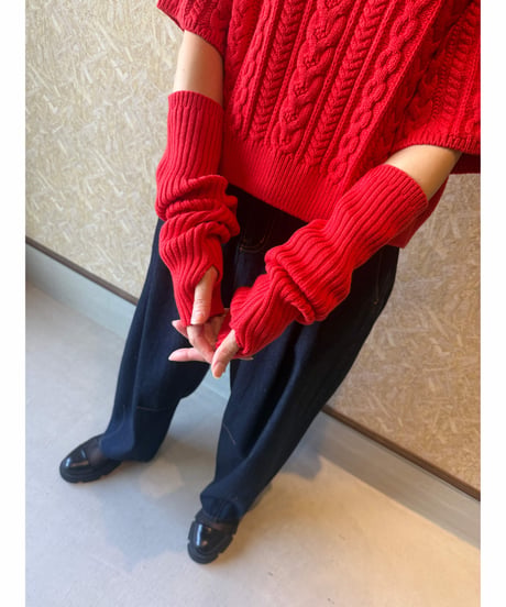 Le Melange ★ cable arm warmer knit
