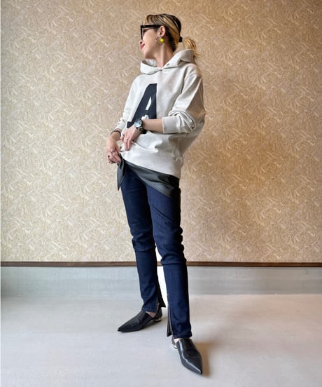 MARGAUX VINTAGE ★ waste logo denim  slim pants
