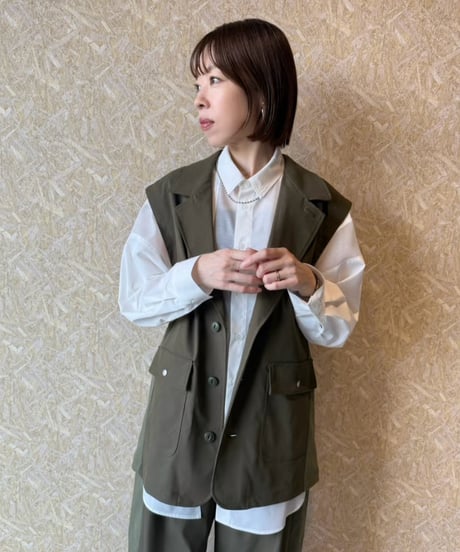 FOSI. ★ tailor color chino vest