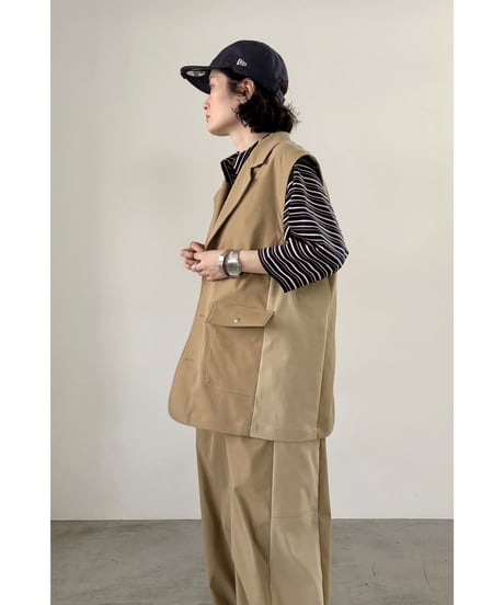 FOSI. ★ tailor color chino vest