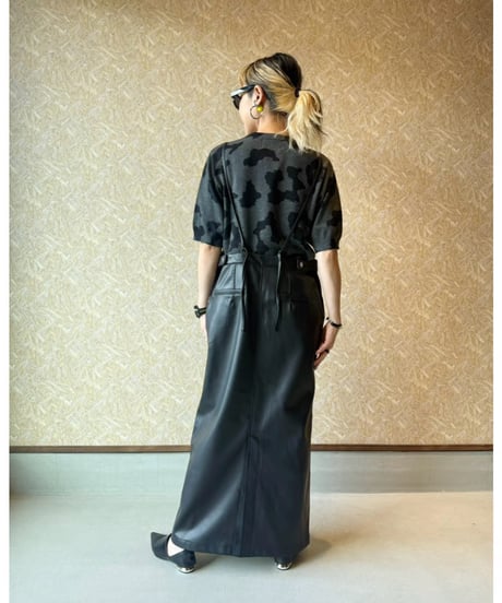 CHIGNON ★ fake leather strap dress