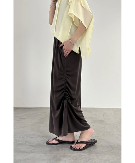 mink chair ★ asymmet gather smooth skirt