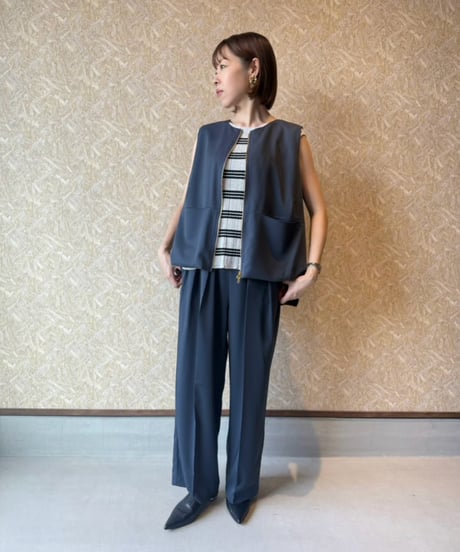 MICHNESS ★ drape twill balloon gilet