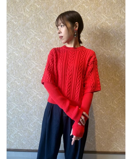 Le Melange ★ cable arm warmer knit