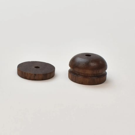 b-789____φ14  ノブ＆ワッシャー　ウオールナット
