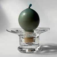 Nuutajärvi（ヌータヤルヴィ）｜Lumme（ルンメ）｜小さなガラスのキャンドルホルダー ｜Vintage Candle付　在庫３点