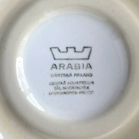ARABIA（アラビア）／ステンシルシリーズ／コーヒーカップ＆ソーサー　01