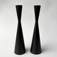 Sweden｜ブラックアイアン キャンドルホルダー 2点セット｜Mid Century Design｜在庫１点