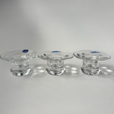 Nuutajärvi（ヌータヤルヴィ）｜Lumme（ルンメ）｜小さなガラスのキャンドルホルダー ｜Vintage Candle付　在庫３点