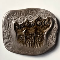 Upsala Ekeby（ウプサラ エクヴィ）／３羽のフクロウの陶板／壁飾り