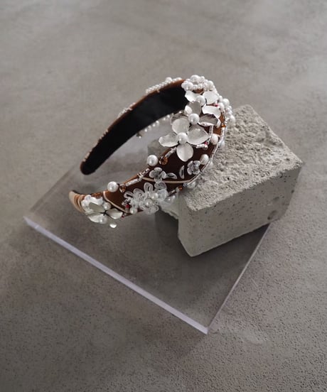 91℃ headband / brown