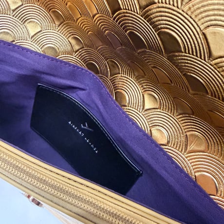 青海波バッグ （タッセル・チェーン付き）＜ゴールド＞