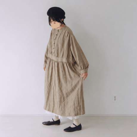 週末のワンピース  /　40フレンチlinen　/　　SBEG