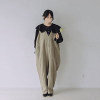 Vあきサロペット　　/　40フレンチリネン　/　SBEG