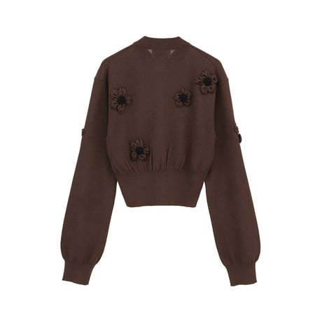 CLANE クラネ “FLOWER MOTIF KNIT CARDIGAN” フラワーモチーフニットカーディガン