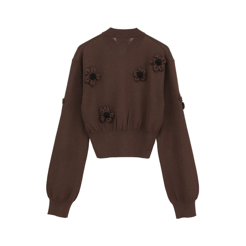 CLANE クラネ “FLOWER MOTIF KNIT CARDIGAN” フラワーモチーフ