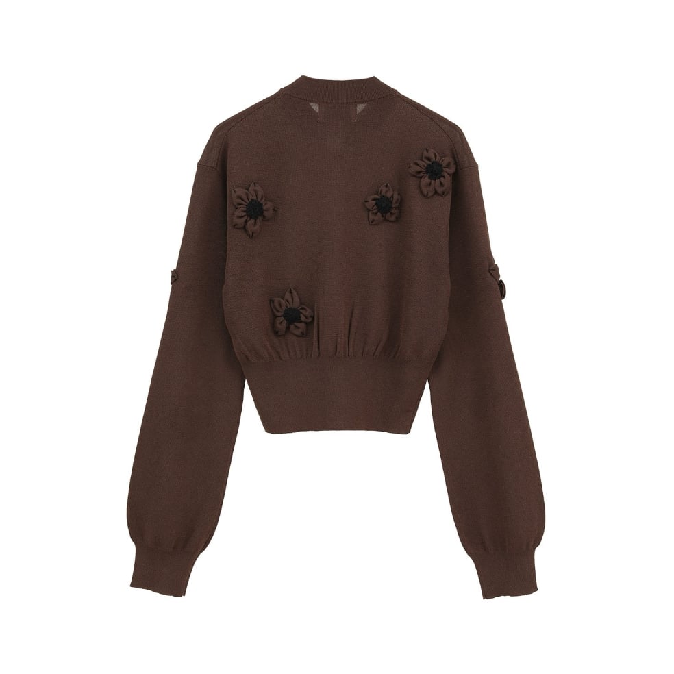CLANE クラネ “FLOWER MOTIF KNIT CARDIGAN” フラワーモチーフ