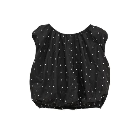 CLANE クラネ “W FACE DOT SLEEVELESS RIBBON TOPS” ダブルフェイスドットスリーブレスリボントップス